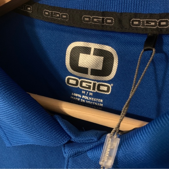 OGIO Golf Polo- Absolute Brand Electric Blue Size Medium-Large - Picture 3 of 5